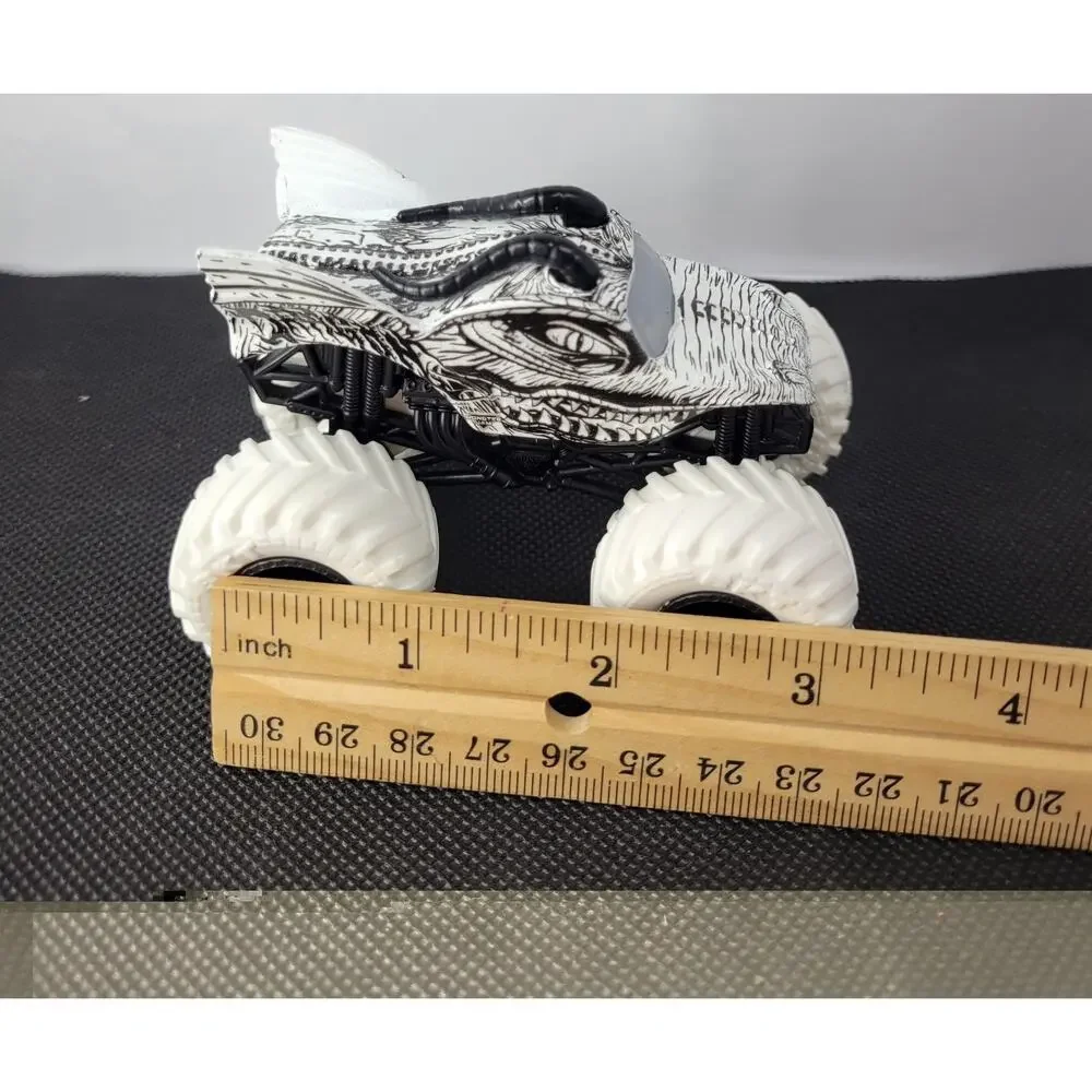 Monster Jam Dragon Loose Truck HTF 1/64 Diecast White Black Wheels Contrast